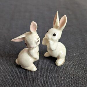 Retired Hagen Renaker Miniature Figurines White Rabbit Papa & Mama
